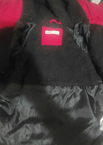 Koyu Kırmızı Düğmeli Erkek Çocuk Mont - Görsel 3