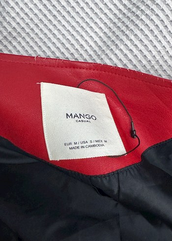 Kırmızı Parlak Deri Biker Ceket - Görsel 7