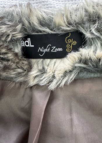 Gri Leopar Desenli Kadın Kürk Ceket - Görsel 4