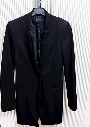 Kadın Siyah Uzun Kollu Blazer Ceket - Görsel 4