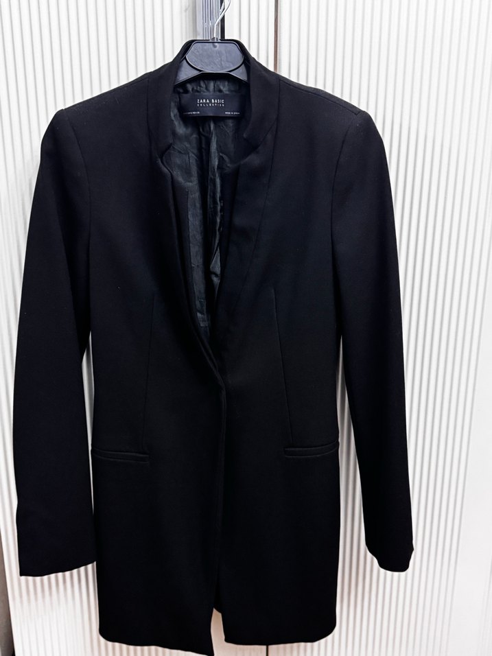 Kadın Siyah Uzun Kollu Blazer Ceket - Görsel 4