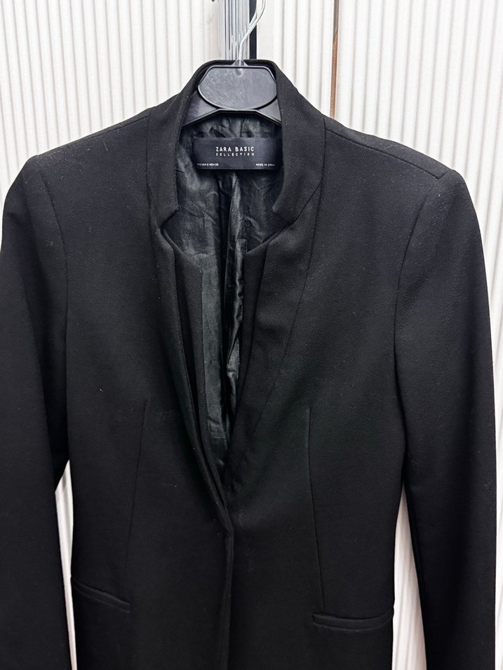 Kadın Siyah Uzun Kollu Blazer Ceket - Görsel 3