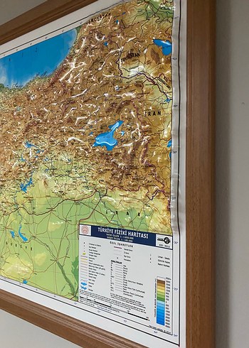 Türkiye Haritası kabartmalı 100x60 cm - Görsel 3