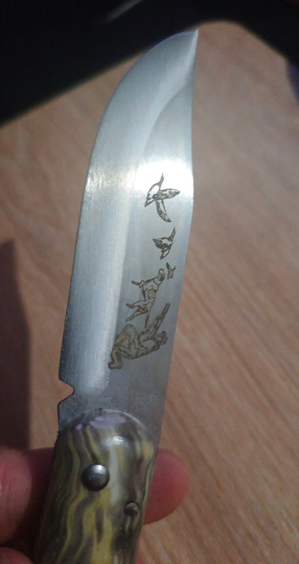 çakı avcı motifli jilet keskinlik - Görsel 2