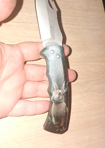 çakı tavşan motifli jilet keskinlik - Görsel 2