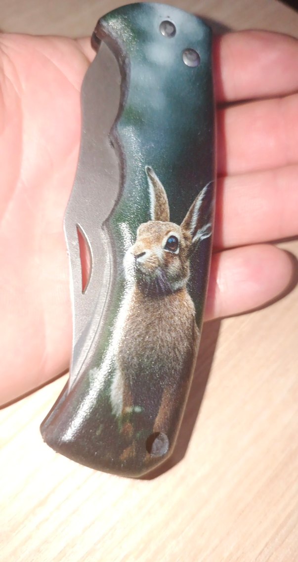 çakı tavşan motifli jilet keskinlik - Görsel 4