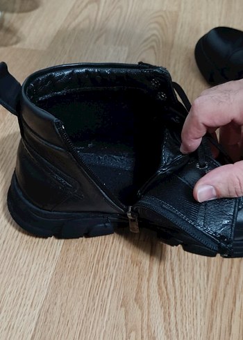 Flo Ayakkabı Deri Siyah Bağcıklı Erkek Kauçuk Bot - Görsel 7