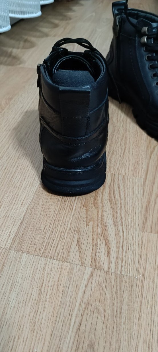 Flo Ayakkabı Deri Siyah Bağcıklı Erkek Kauçuk Bot - Görsel 5