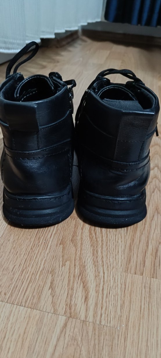 Flo Ayakkabı Deri Siyah Bağcıklı Erkek Kauçuk Bot - Görsel 3