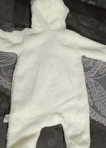 Bebek Erkek Beyaz Kürklü Tulum - Görsel 3