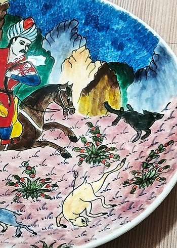 OSMANLI MİNYATÜR ÇİNİ TABAK ÖZEL İŞÇİLİK EMSALSİZ, TR'DE TEK - Görsel 4