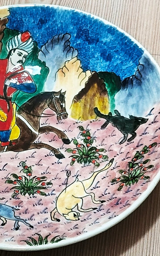 OSMANLI MİNYATÜR ÇİNİ TABAK ÖZEL İŞÇİLİK EMSALSİZ, TR'DE TEK - Görsel 4