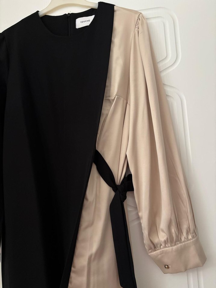 Siyah  Uzun Kadın Elbise - Görsel 5