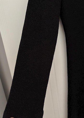 Kadın Siyah Uzun Kollu Uzun Elbise - Görsel 3