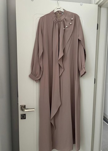 Uzun Kum Beji Kadın Elbise - Görsel 3