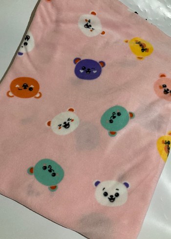 Yumuşacık Ayıcık Desenli Pembe Parça Polar Kumaş - Görsel 3