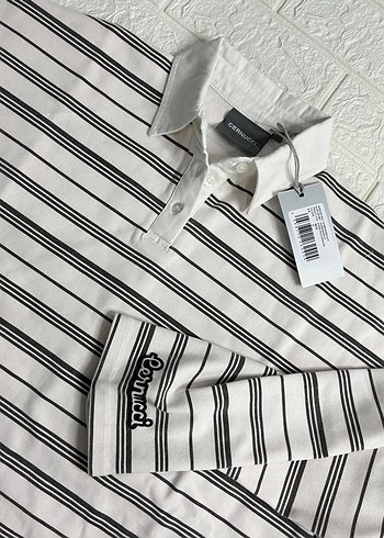 Cernucci Polo Yaka Nakışlı Sweatshirt - Görsel 2