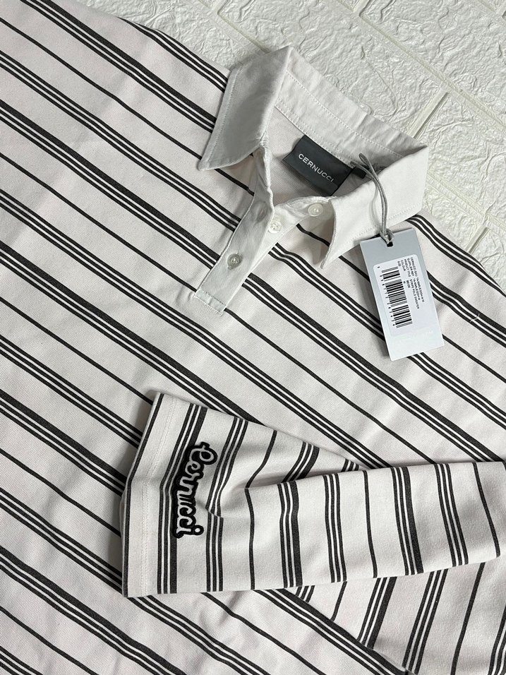 Cernucci Polo Yaka Nakışlı Sweatshirt - Görsel 2