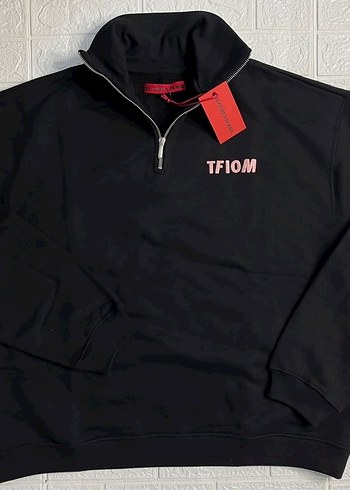 TFIOM Fermuarlı Oversize Sweatshirt - Görsel 3