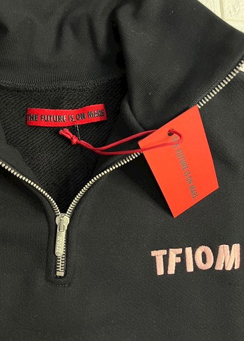TFIOM Fermuarlı Oversize Sweatshirt - Görsel 2