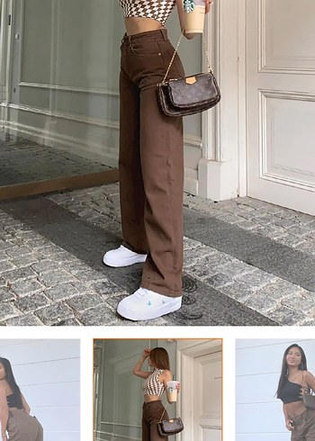 Madmext Düğmeli Kahverengi Süet Kadın Pantolon - Görsel 10