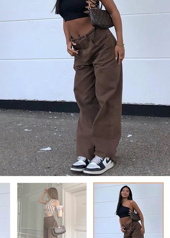 Madmext Düğmeli Kahverengi Süet Kadın Pantolon - Görsel 11