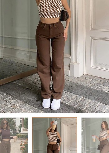 Madmext Düğmeli Kahverengi Süet Kadın Pantolon - Görsel 7