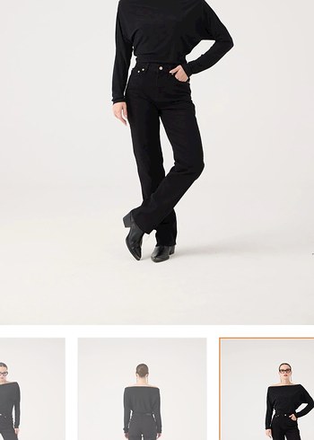 Holly Lolly Siyah Midi Normal Kesim Kadın Kot Pantolon - Görsel 6