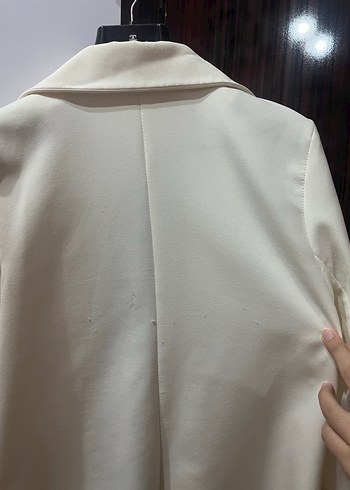 Beyaz Mini Kadın Blazer Ceket - Görsel 3