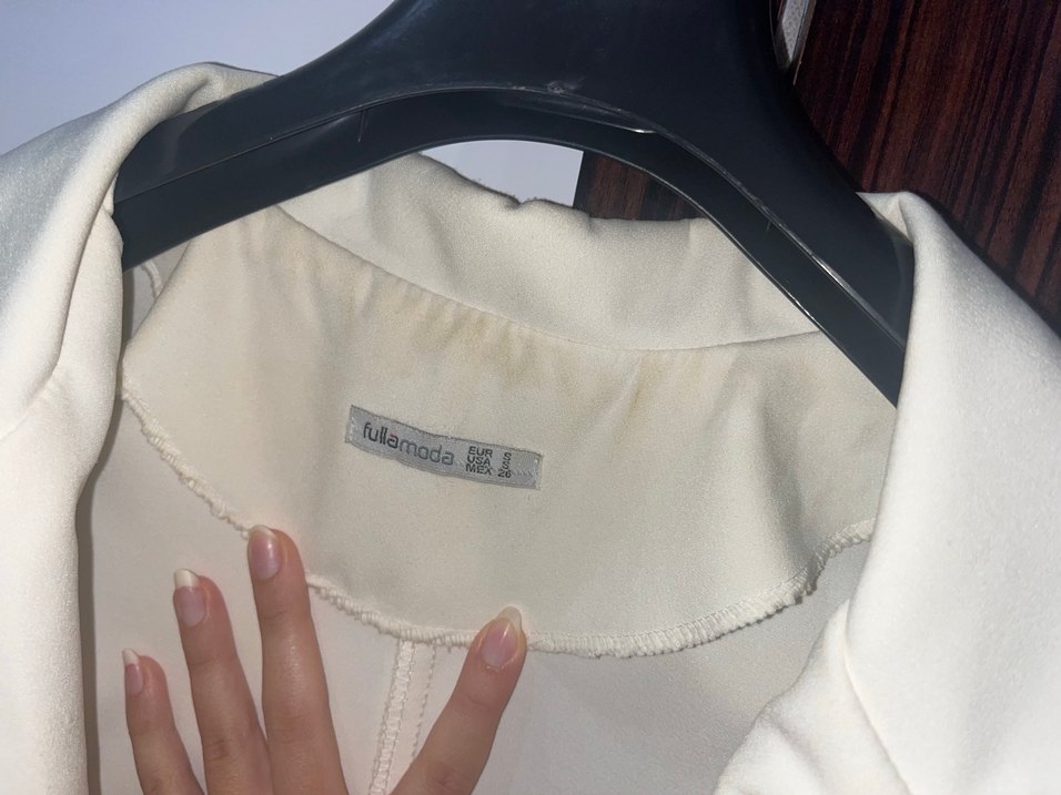 Beyaz Mini Kadın Blazer Ceket - Görsel 5