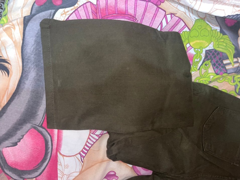 Kadın Haki Dar Kesim Fermuarlı Pantolon - Görsel 5