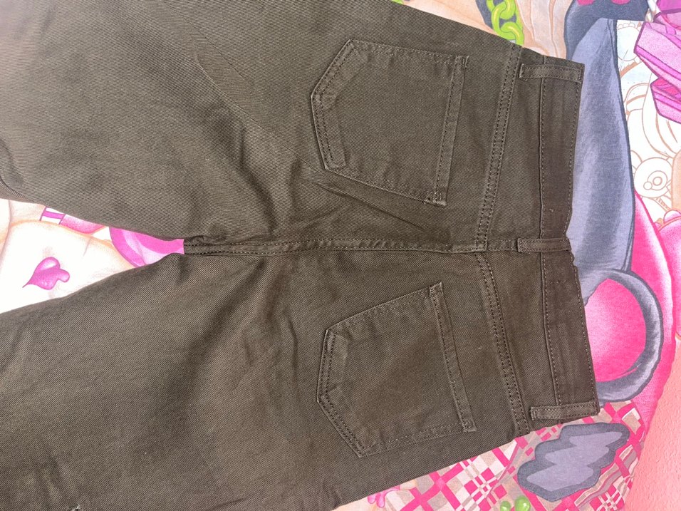 Kadın Haki Dar Kesim Fermuarlı Pantolon - Görsel 4