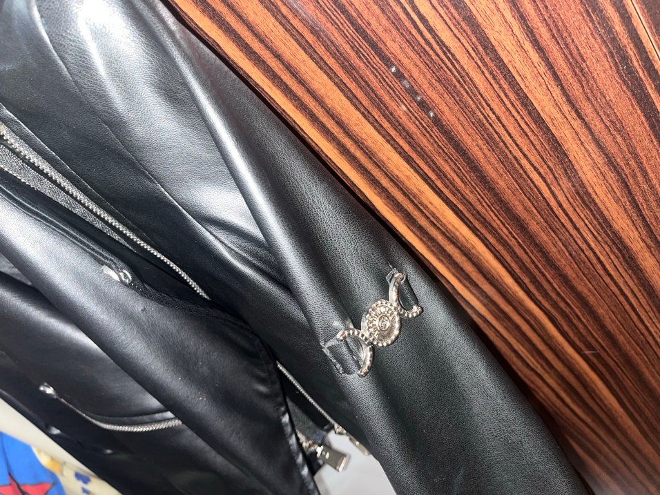 Holly Lolly Siyah Deri Biker Ceket Kadın - Görsel 3