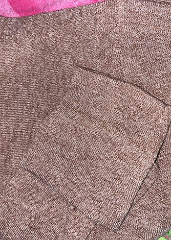 Kadın Kahverengi Boğazlı Triko Kazak - Görsel 4