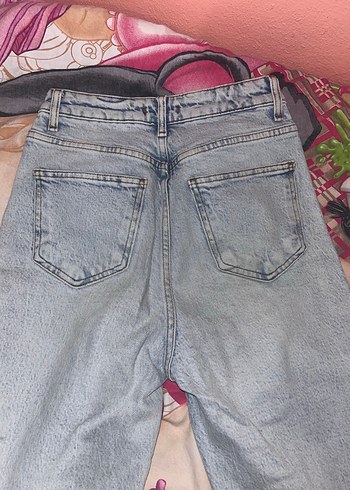 Açık Mavi Yüksek Bel Mom Jeans - Görsel 5