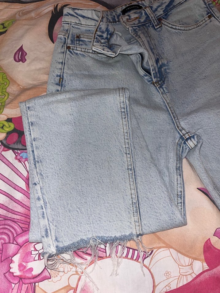 Açık Mavi Yüksek Bel Mom Jeans - Görsel 4