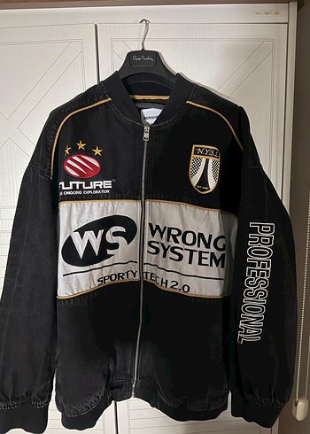 Fermuarlı Siyah Erkek Bershka bomber ceket unisex - Görsel 2