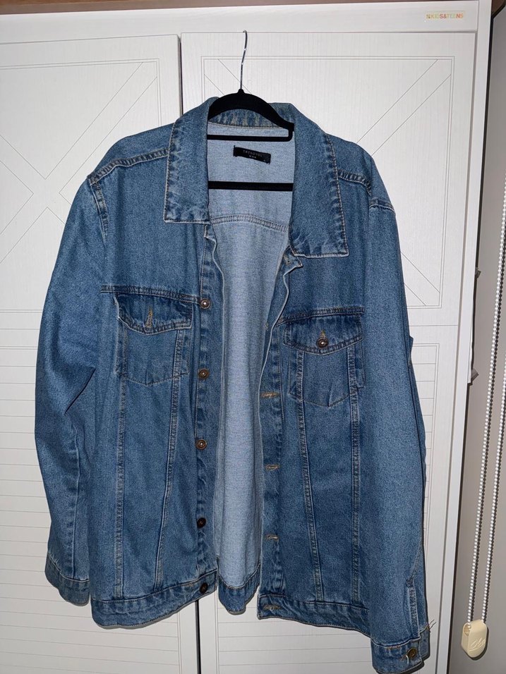 Düğmeli Mavi Erkek Denim Ceket - Görsel 2