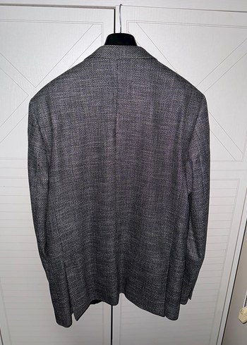 Gri Erkek Ceket, Notch Yaka, Düğmeli - Görsel 2