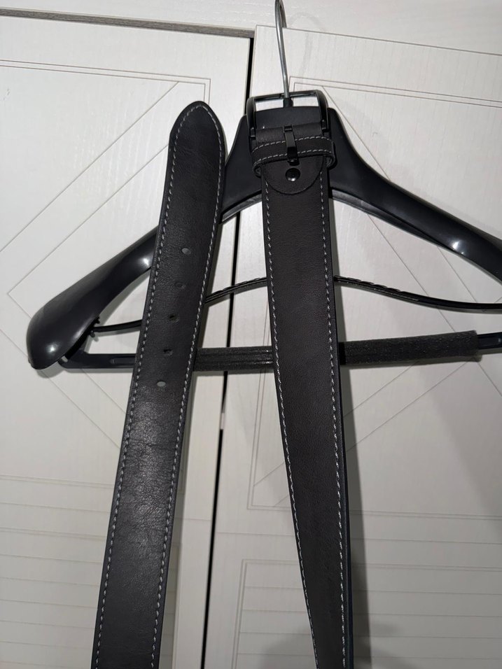 Siyah Minimalist Biker Erkek Kemer - Görsel 2