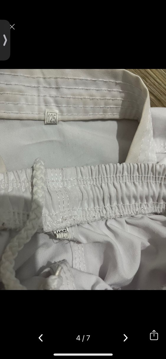 Çocuk Beyaz Karate Takımı 125 cm - Görsel 4