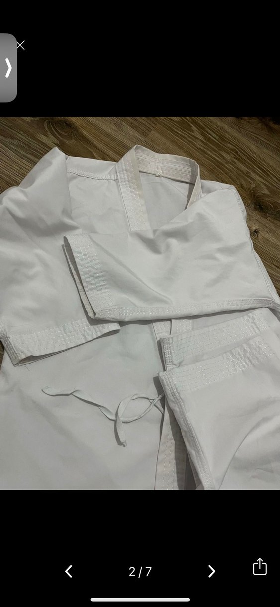 Çocuk Beyaz Karate Takımı 125 cm - Görsel 2