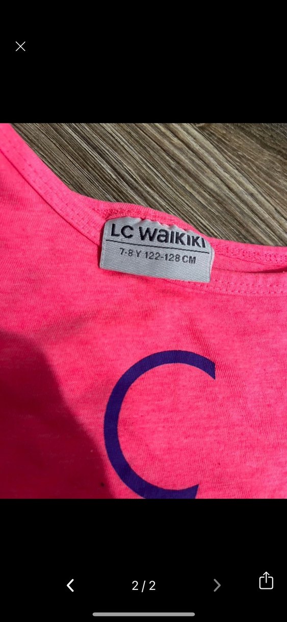 Kız Çocuk Omuz Detaylı Baskılı Tişört - Görsel 2