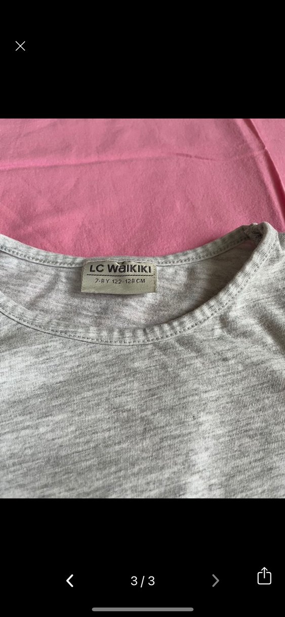 Gri Nakışlı Kız Bluzu - Görsel 3