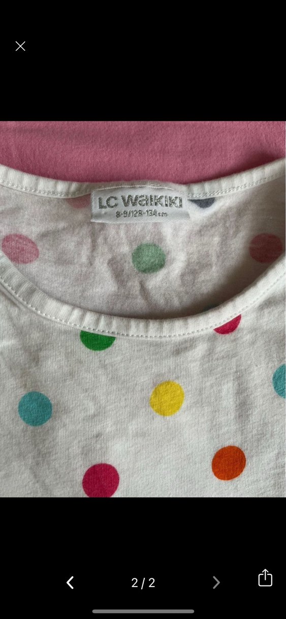 Puantiye Baskılı Çocuk Tişört - Görsel 2