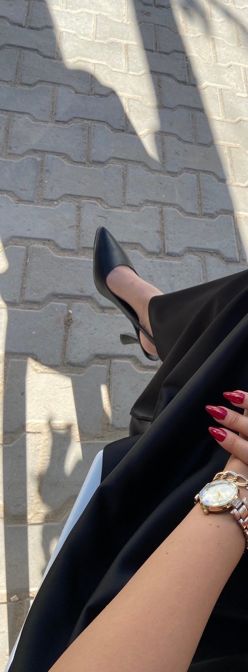 Siyah Topuklu Ayakkabı - Görsel 4