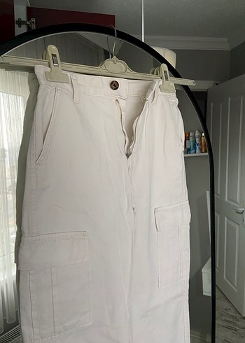 Beyaz kargo Pantolon - Görsel 2