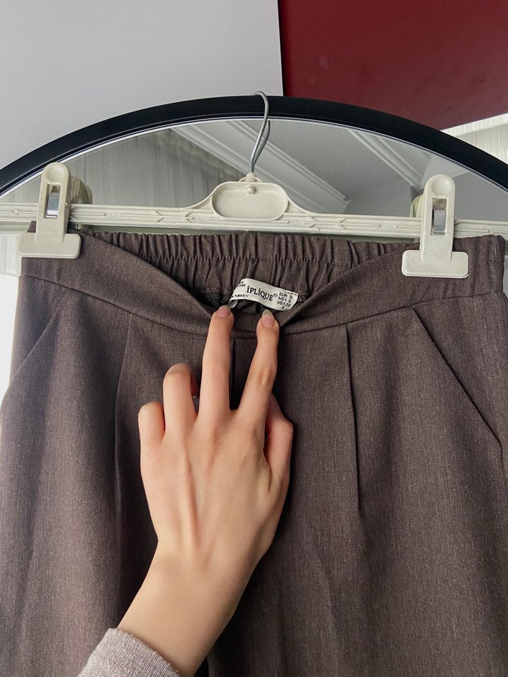 Kahverengi Kumaş Pantolon - Görsel 3