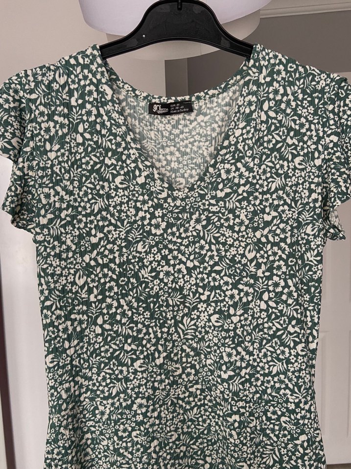 Yeşil Mini Elbise - Görsel 2