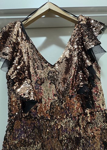 Pulpayet kumaş gece elbisesi - Görsel 2